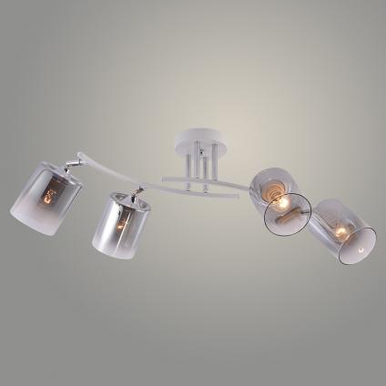 Люстра XA1682/4 WH+WOOD белый 4х60W E27 d840 h270, HN25